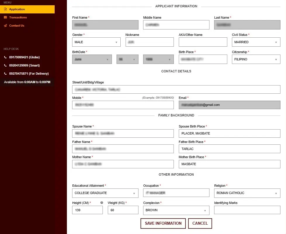 NBI Clearance Online Application Form
