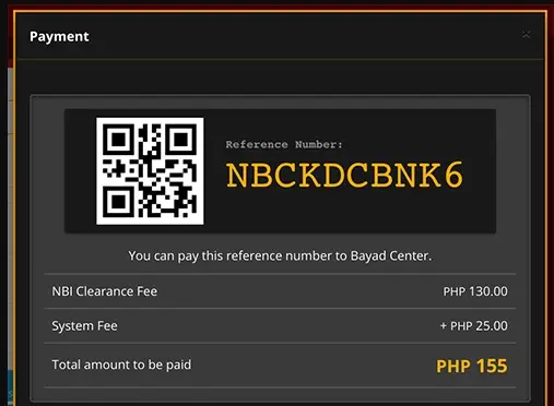 Pay NBI Clearance Fee